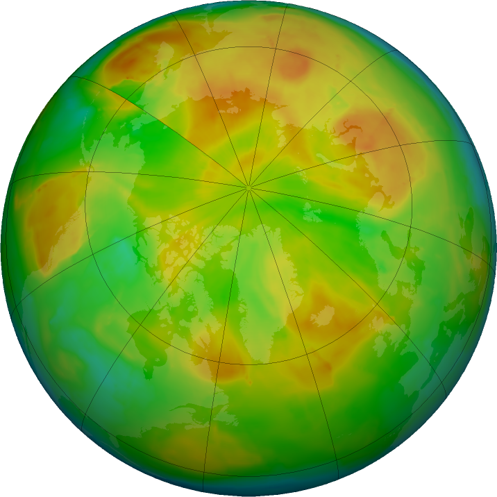 Arctic ozone map for 12 May 2011